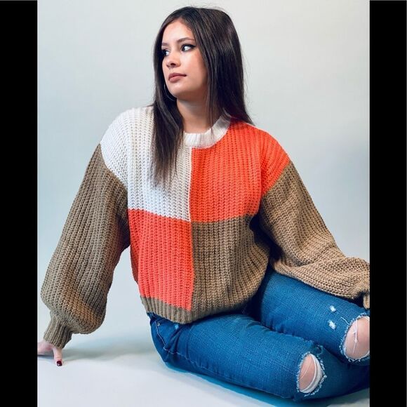 Color Block Sweater   - Picture 3 of 4
